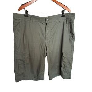 Columbia Mens 42 Cargo‎ Shorts Regular Fit Olive Green Casual Outdoor